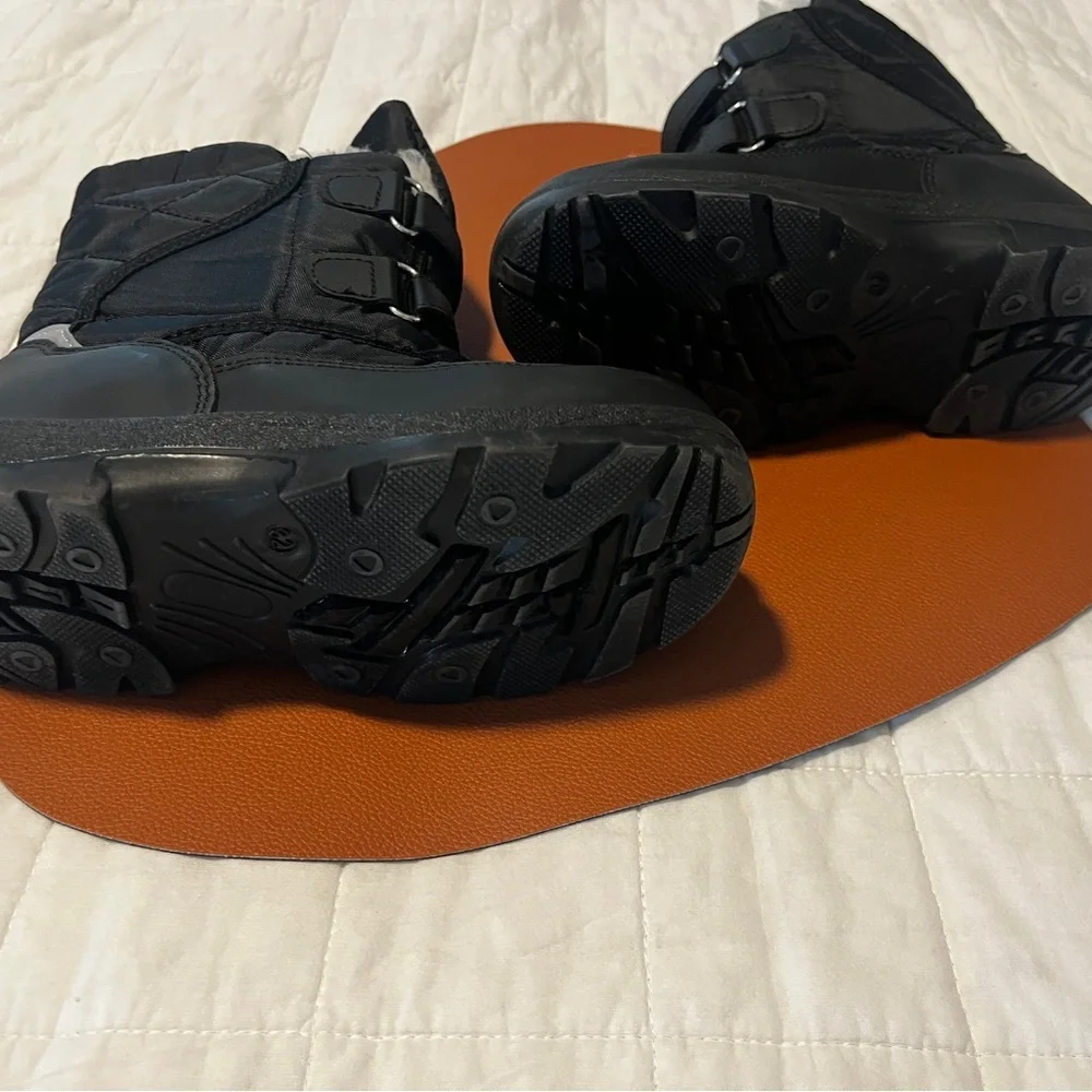 Apakowa Kid's Boys Girls Winter Snow Boots 1 little kid/ 641